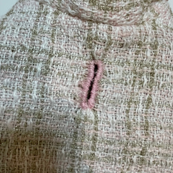 ★新作★⭐︎犬服⭐︎フード付きケープ ツィード (ピンク×ゴールド) 5枚目の画像