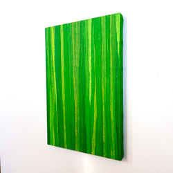 【森林を感じる】絵画 - 緑 黄緑 抽象的 原画 壁掛け（S-#22） 7枚目の画像
