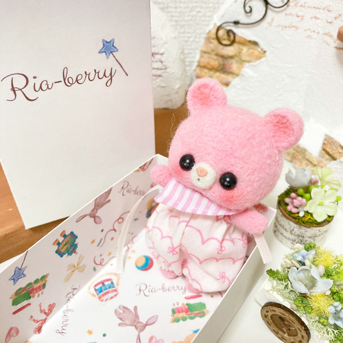 ピンクねずみのレニーちゃん 羊毛フェルト Ria-berry 通販 17035134