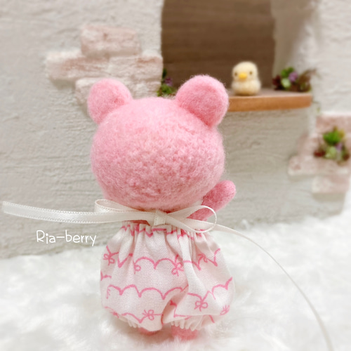 ピンクねずみのレニーちゃん 羊毛フェルト Ria-berry 通販 17035134