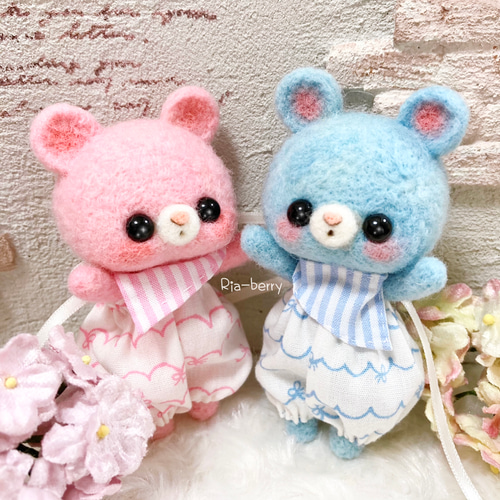 ピンクねずみのレニーちゃん 羊毛フェルト Ria-berry 通販 17035134