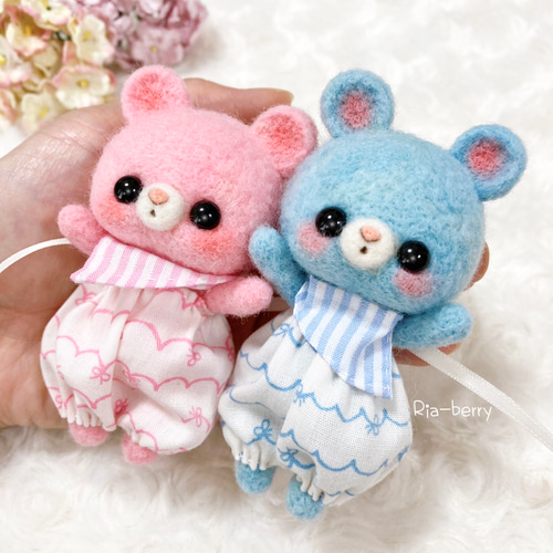 ピンクねずみのレニーちゃん 羊毛フェルト Ria-berry 通販 17035134