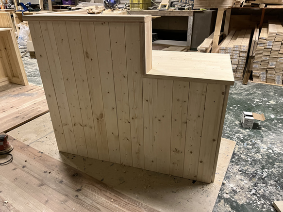 パソコンスペース有り　レジカウンター　受付カウンター　エバーグリーン 