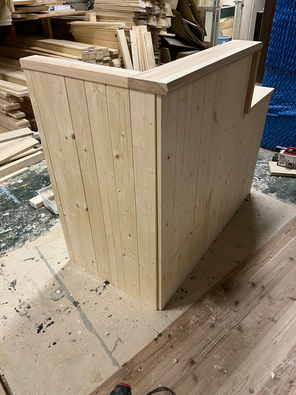 パソコンスペース有り　レジカウンター　受付カウンター　エバーグリーン 