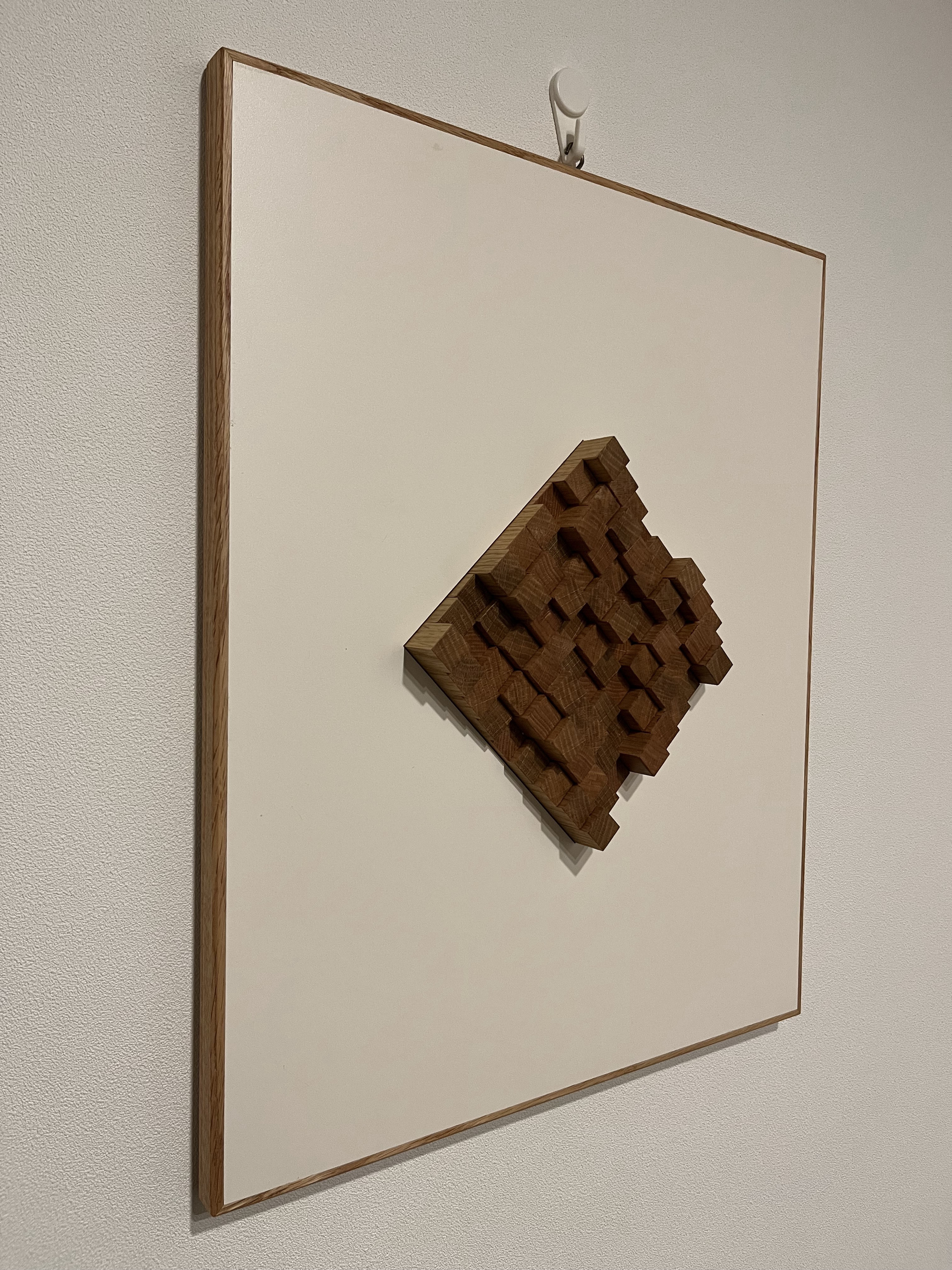 ナラ材3Dウッドパネル