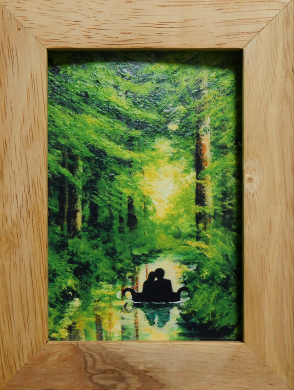 アートポスターカード【新緑の渓谷】 4枚目の画像