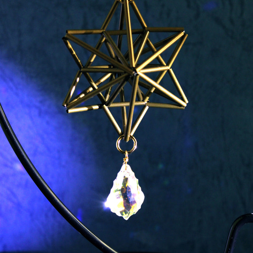 希少☆Stella～ 真鍮製六芒星ヒンメリのサンキャッチャー（高級