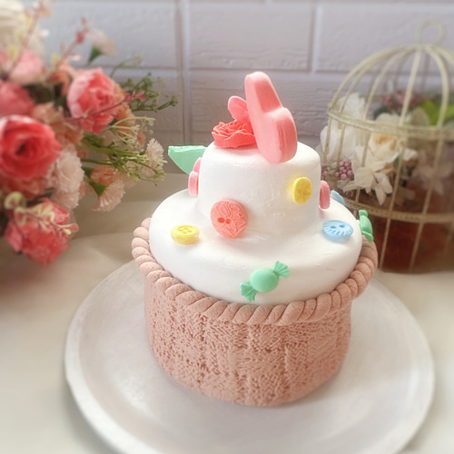 クレイケーキ＊編み物風フェイクケーキ 雑貨・その他