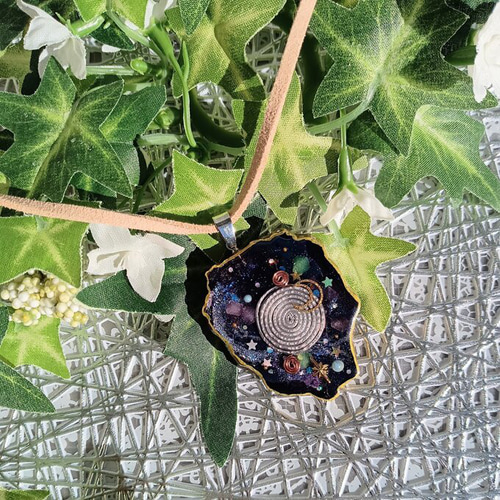 ゼロ磁場☆My宇宙ネックレスE』電磁波対策、波動調整波動入り