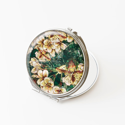 天然貝 コンパクトミラー（セレブレーション）シェル・螺鈿アート｜プレゼント・ギフトにおすすめ 2枚目の画像