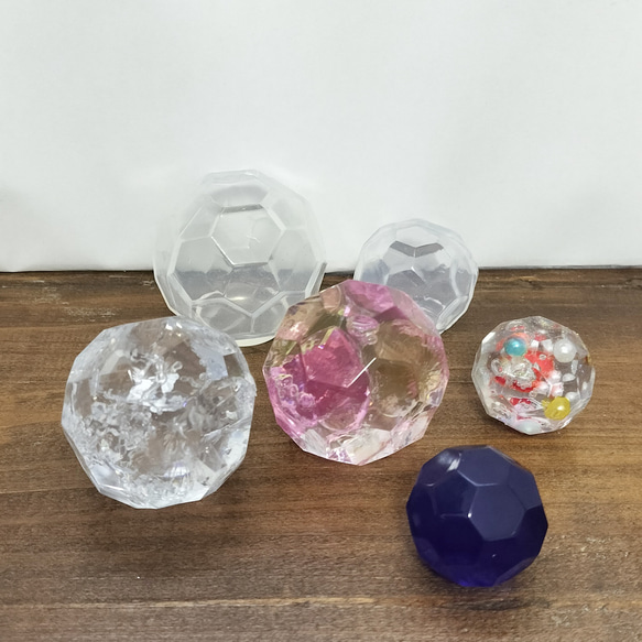 32面！多面体シリコンモールド・多面体・立体シリコーンモールド・レジン型！／型番442ーR 5枚目の画像