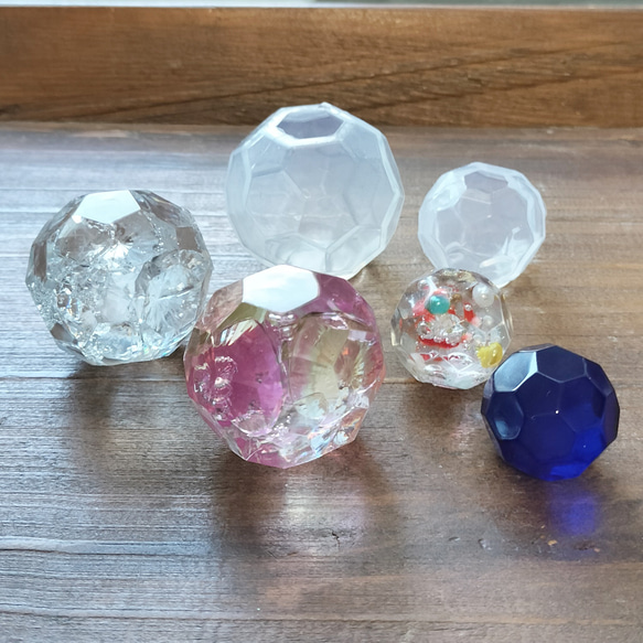 32面！多面体シリコンモールド・多面体・立体シリコーンモールド・レジン型！／型番442ーR 4枚目の画像