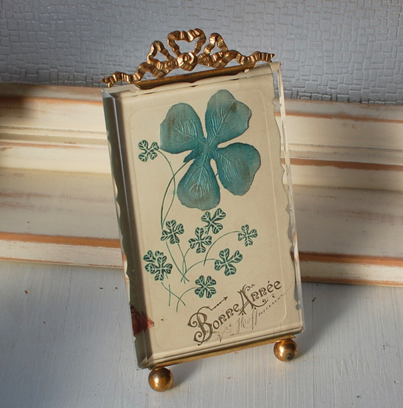 ♡フランスアンティークヴィンテージ素敵なリボンミニフォトフレーム