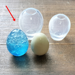 うずらの卵くらいの大きさ・つるつるエッグ型シリコンモールド立体シリコーンモールド・レジン型！／型番442ーT 4枚目の画像