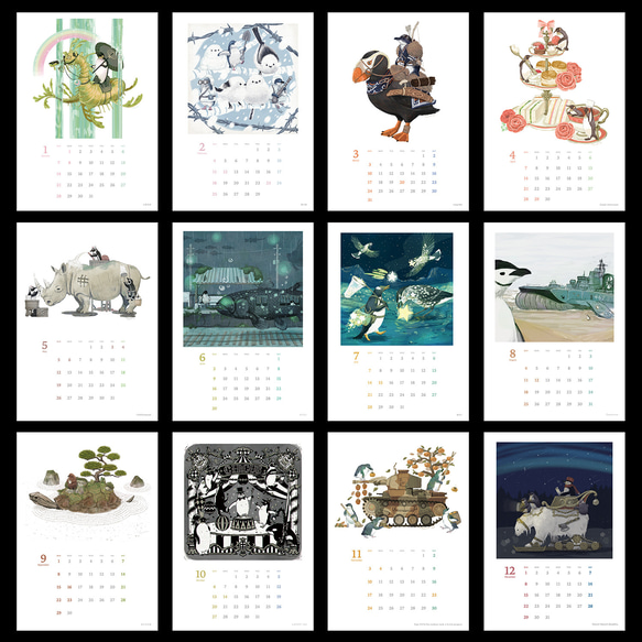 ペンギンカレンダー(2024年1月始まり) 3枚目の画像