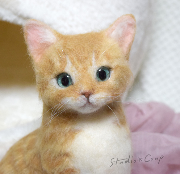 茶トラの子猫 羊毛フェルト studio＊coup 通販｜Creema(クリーマ)