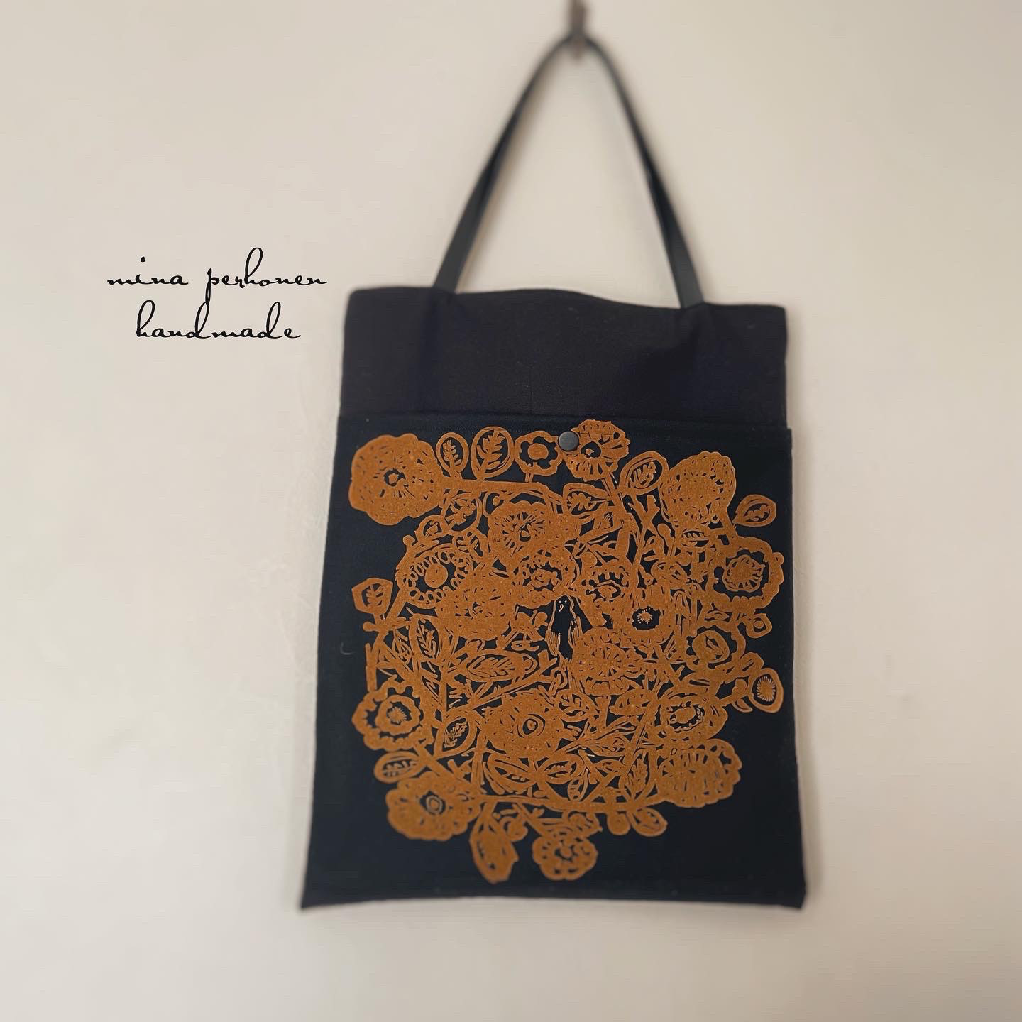 ミナペルホネン smile flower トートバッグ 巾着 ハンドメイド
