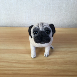 羊毛フェルトパグ戦士 羊毛フェルトパグ戦士