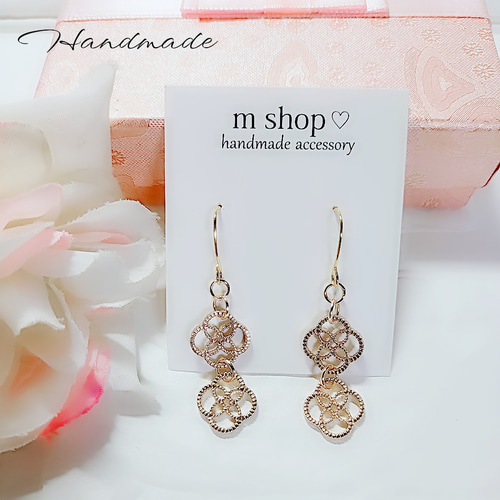 【上品】 ハンドメイドピアス ピアス（フック・チェーン） 通販 shop m ピアス