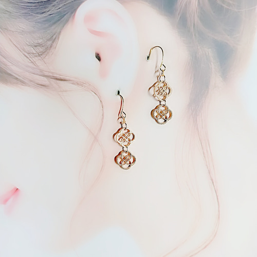 ハンドメイドピアス ピアス（フック・チェーン） m shop 通販