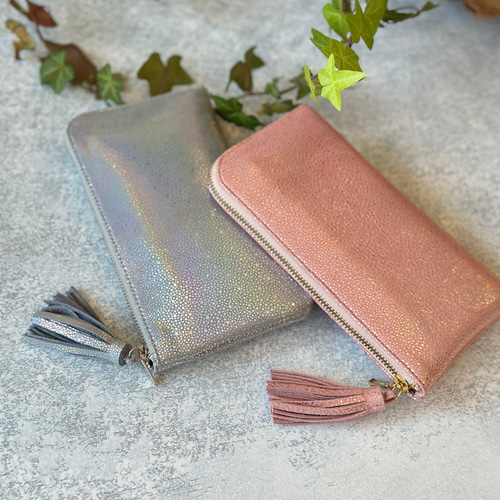 ♦︎美品♦︎ レスポ 財布 二つ折り オーロラ シルバー メタリック コンパクト 収納力重視！長財布〈TORON〉Aurora silverオーロラシルバー 長財布