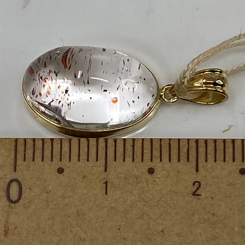 k18YG AU750 18金 天然 ストロベリークォーツ ペンダント ペンダント 