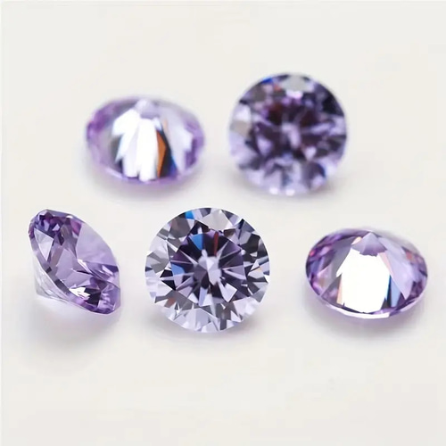 パープル モアサナイト 1.0ct ラウンド ブリリアントカット パープル モアサナイト 1.0ct ラウンド ブリリアントカット