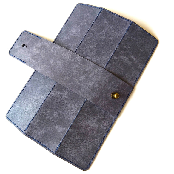 極薄革のロールペンケース　ブルー　本革　マヤベリーversion 6枚目の画像