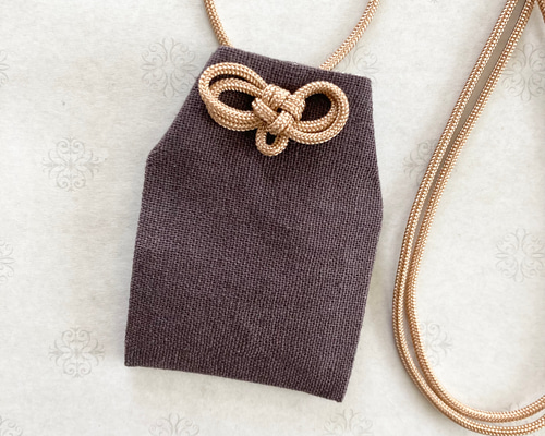 お守り袋 ミニサイズ ハーフリネン デコレクションズ 首かけタイプ