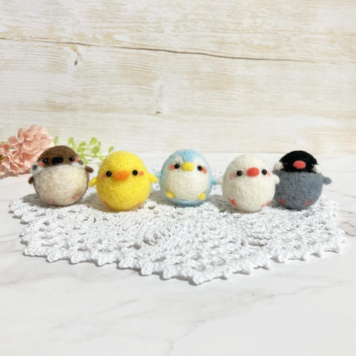 ♡ちびころアニマルズ 〜ナチュラル〜♡羊毛フェルト タッセル