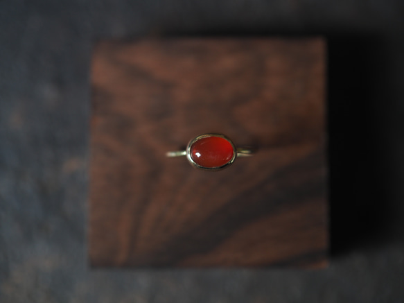 carnelian brass ring (nagorimomiji) 2枚目の画像