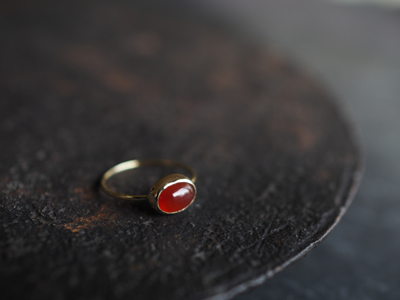 carnelian brass ring (nagorimomiji) 11枚目の画像