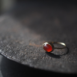 carnelian brass ring (nagorimomiji) 10枚目の画像