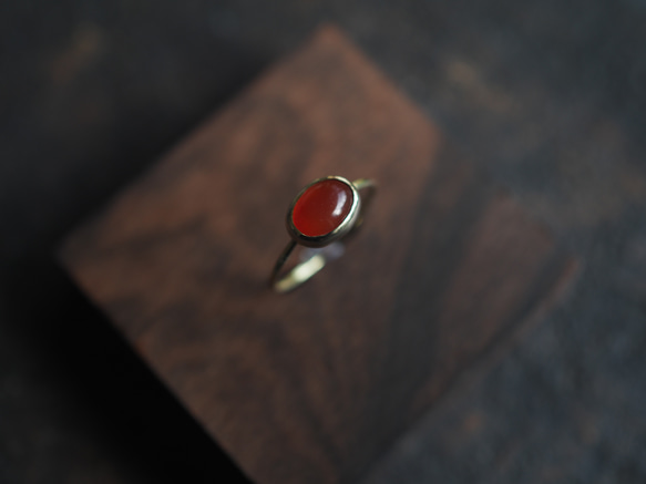 carnelian brass ring (nagorimomiji) 4枚目の画像