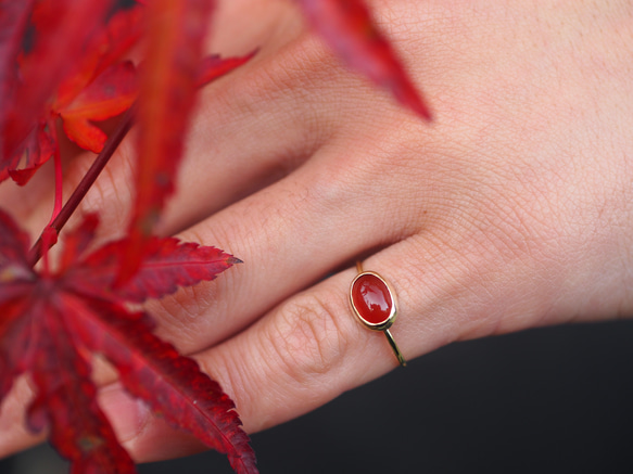 carnelian brass ring (nagorimomiji) 1枚目の画像