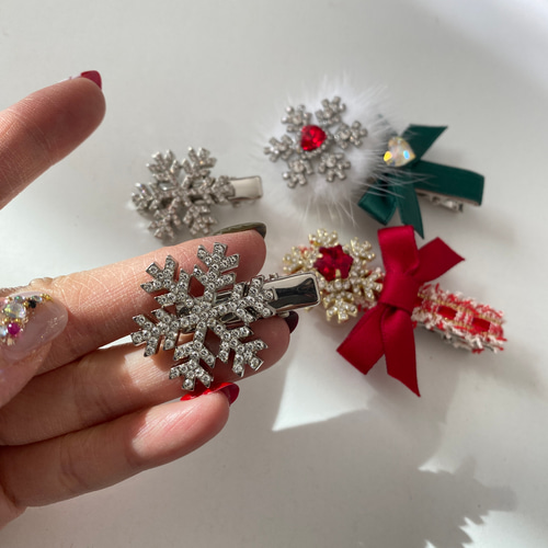 クリスマスヘアゴムパッチンピンセット① クリスマスヘアゴムパッチンピンセット① クリスマスヘアゴムパッチン
