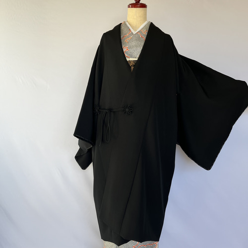 新品 正絹 袷 女物 道中着 黒 着物 haori しば田（お休み） 通販 