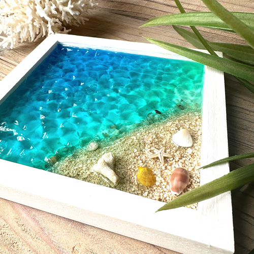 波紋アート】～ 凪 ～ ／60cm × 60cm／ナチュラルサンド 波紋アート