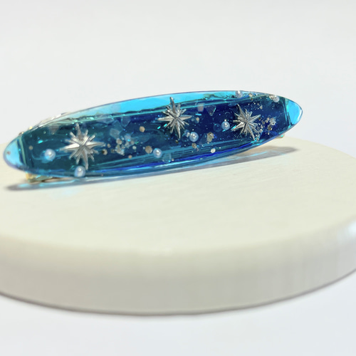 星空ヘアクリップ / レジン / 夜空 / 宇宙 ヘアクリップ・バナナ