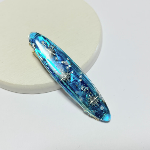 星空ヘアクリップ / レジン / 夜空 / 宇宙 ヘアクリップ・バナナ