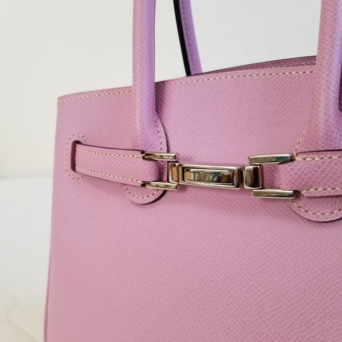 上品で可愛らしいハンドバッグ』(フランス産レザー モーヴ 上品で可愛らしいハンドバッグ』(フランス産レザー モーヴ