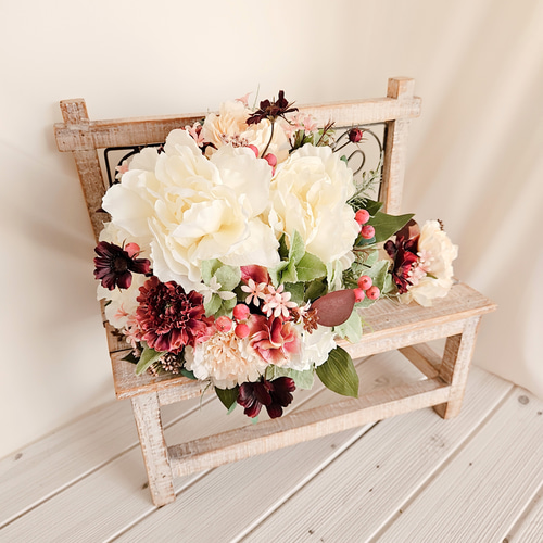 ウェディングブーケ（ブートニア付き）B-160 ブーケ himejyon 通販