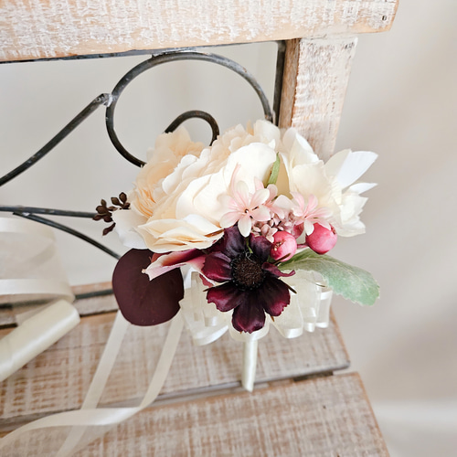 ウェディングブーケ（ブートニア付き）B-160 ブーケ himejyon 通販