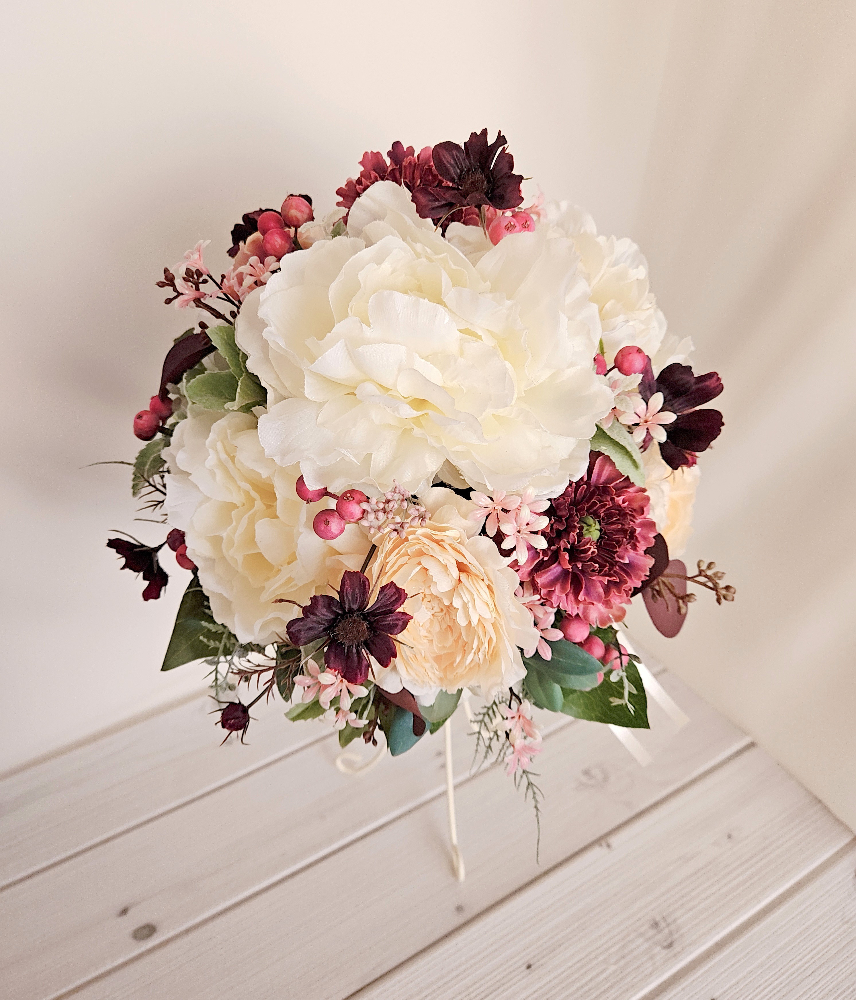 ウェディングブーケ ウェディングブーケ（ブートニア付き）B-160 ブーケ himejyon 通販