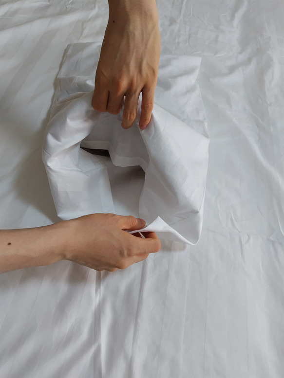綿100％  60番超長綿サテン　ペローケース　枕カバー 35×50cm 　封筒式 4枚目の画像