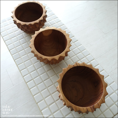 チークボウルthorn サラダボウル お椀 無垢材食器 木の皿 菓子鉢