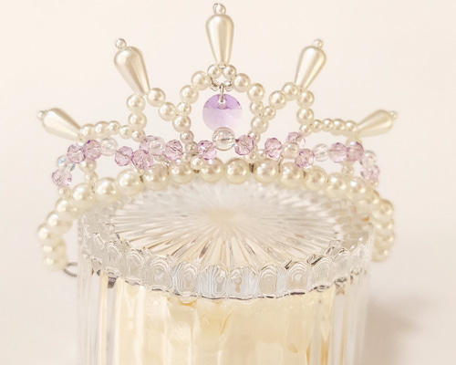 ミニ ティアラ 紫 ヘッドドレス（アクセサリー） てんてんJewel 通販
