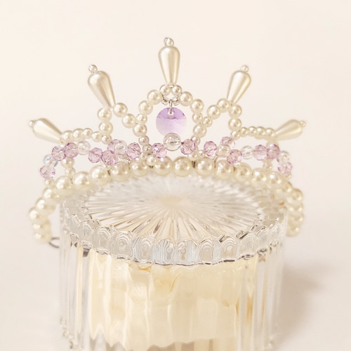 ミニ ティアラ 紫 ヘッドドレス（アクセサリー） てんてんJewel 通販