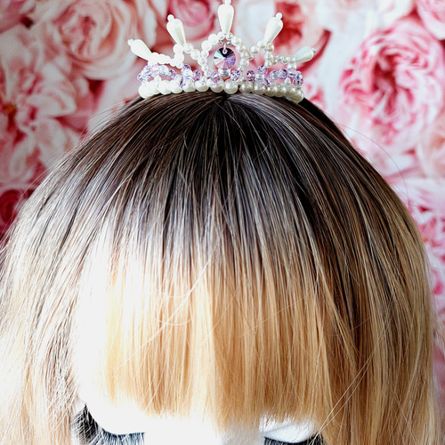 ミニ ティアラ 紫 ヘッドドレス（アクセサリー） てんてんJewel 通販