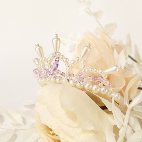 ミニ ティアラ 紫 ヘッドドレス（アクセサリー） てんてんJewel 通販